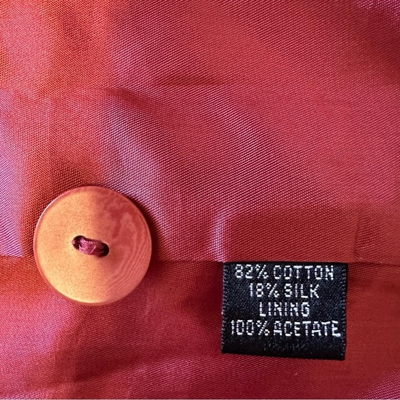 LINDA ALLARD ELLEN TRACY FLORAL SILK COTTON COAT - Picture 7 of 7